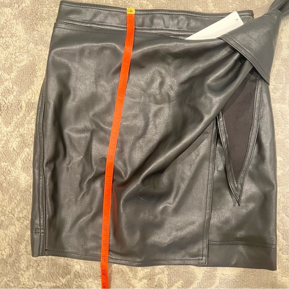 NWT Aqua Faux Leather Wrap Mini Skirt - Picture 6 of 6
